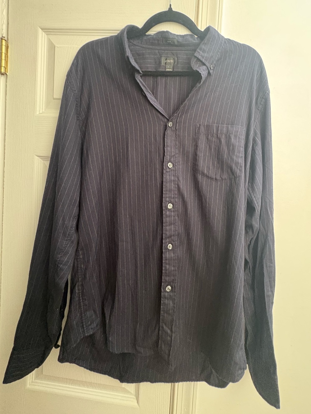 Men's J.Crew Navy Pinstripe Button-Up Shirt